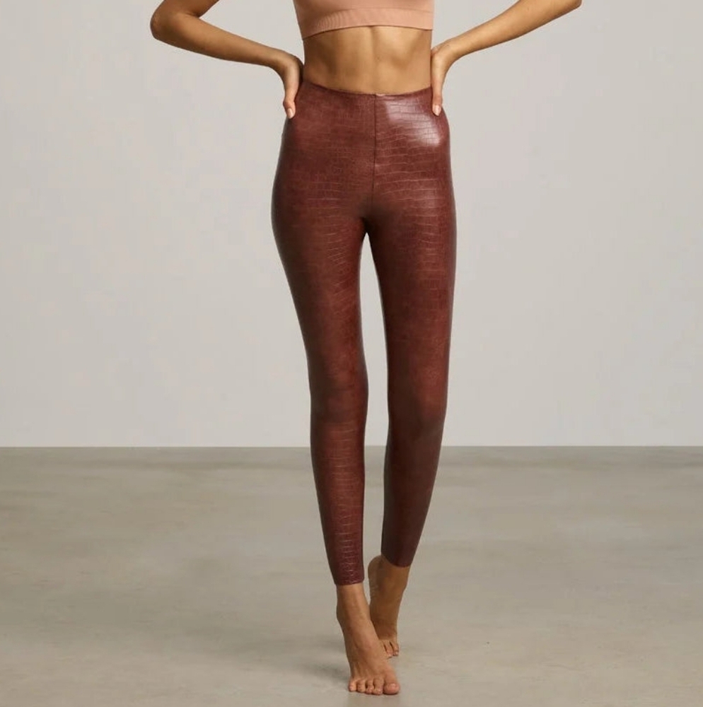Commando | NWT Faux Leather Animal Leggings Brown XL